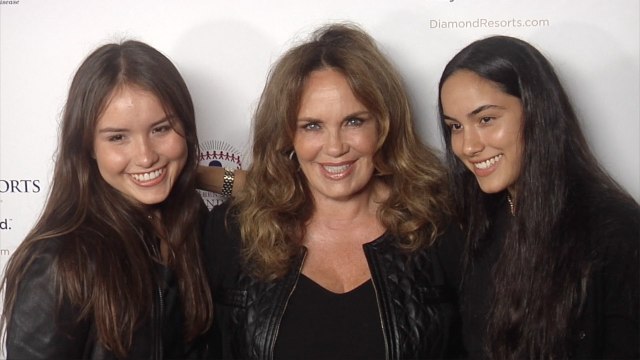 Catherine Bach comes out with her daughters at LA charity event