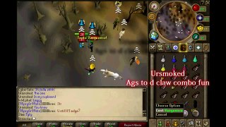 Runescape Ursmoked D claw to ags pro combos