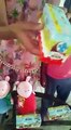 Unboxing and unwrapping Kinder Surprise eggs, Peppa Pig and George Pig
