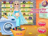 Disney Princess Frozen - Pregnant Elsa Washing Clothes - Disney Princess Games