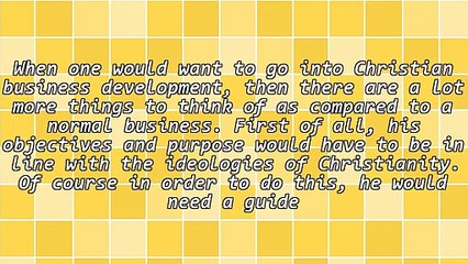 Making A Plan For A Christian Business Development Endeavor