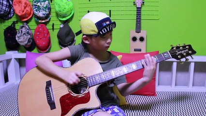 Phunkdified - Justin King (fingerstyle guitar cover by 8year-old kid Sean Song)
