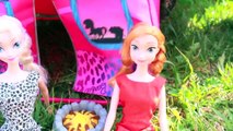 Frozen Camping with Elsa & Anna Play Doh Food Storm Barbie Tent AllToyCollector