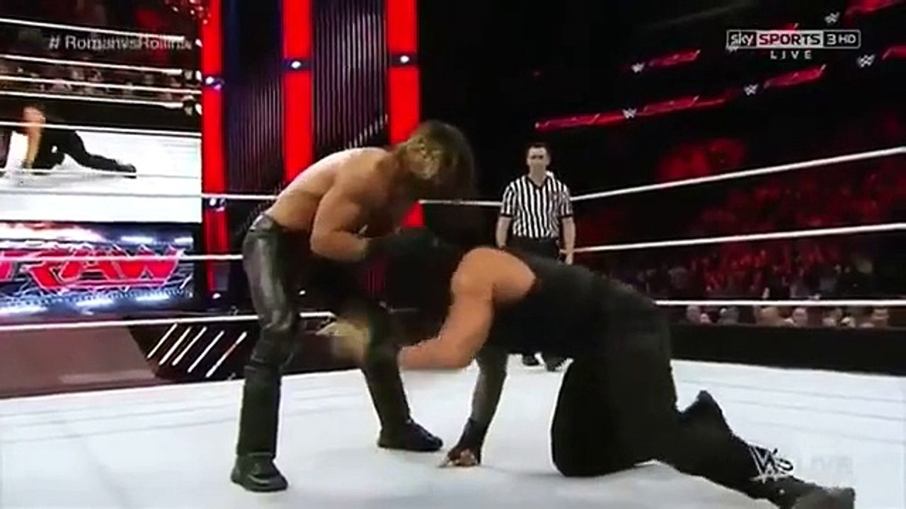 WWE Raw 3_2 Roman Reigns vs Seth Rollins WWE Wrestling