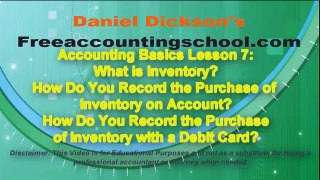 Accounting Basics Lesson 7: Intro to Inventory Accounting