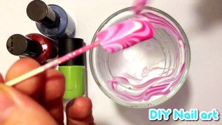 ULTRAVIOLET PINK SWIRLS BEST 2014 UV Water Marble Nail Art Tutorial