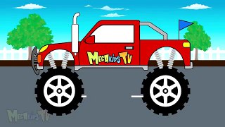 Red Truck Vs Batman Truck - Monster Trucks For Children