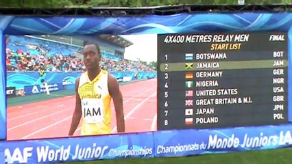 IAAF World Junior Championships Moncton 2010 - 4x400m men finale