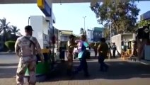 Rangers in Action at Petrol Pump During Strike Call by MQM