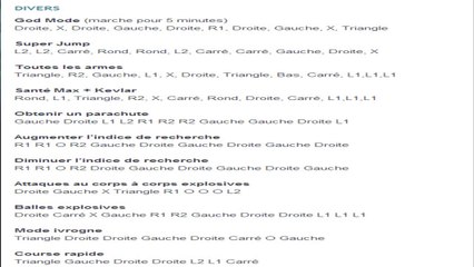 Codes de triche gta 5 PS3