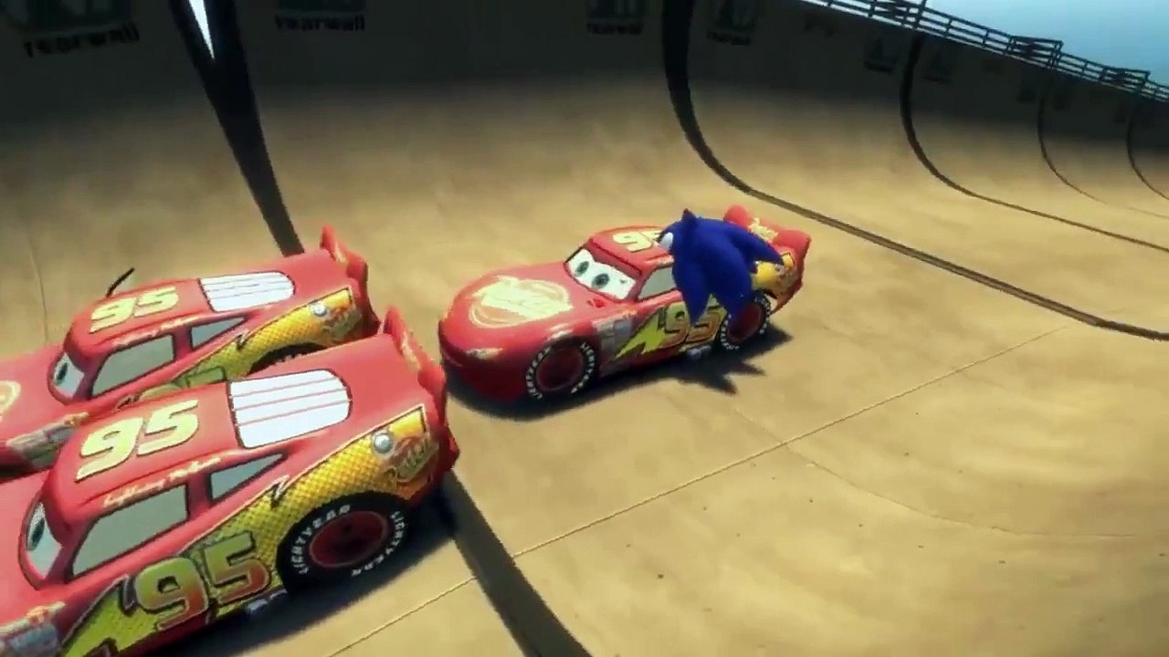 Disney Pixar Cars McQueen & Dinoco & Sonic Nursery Rhymes and Kids Songs