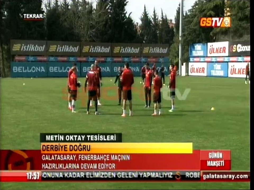 Galatasaray derbi hazırlıklarını sürdürdü...