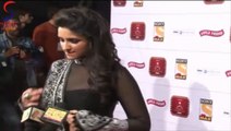 Parineeti Chopra in a Pretty Black TRANSPARENT Dress Shows Ample Cleavage