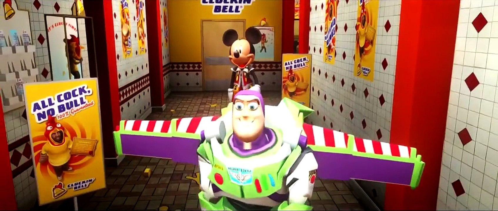 Buzz Lightyear Toys Story & Mickey Mouse Funny Time Lightning Mcqueen Cars HD 1080P Disney Pixar