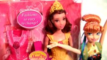 Magiclip Princess Belle Fashion Dress-up Barbie Size Doll Mix n Match Disney Frozen Fever Anna Doll