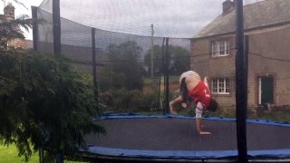 Mt first trampoline trick montage