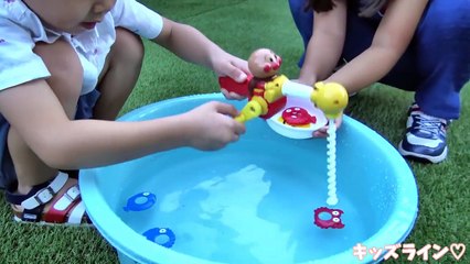 アンパンマン くるくるさかなつり 魚釣り お風呂 おもちゃ Anpanman Fishing Toy