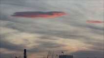 Lenticular UFO clouds over mine time-lapse