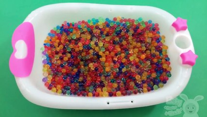 Hidden SURPRISE TOY Party! Mini Orbeez Bath with lot of Colours! Part 4