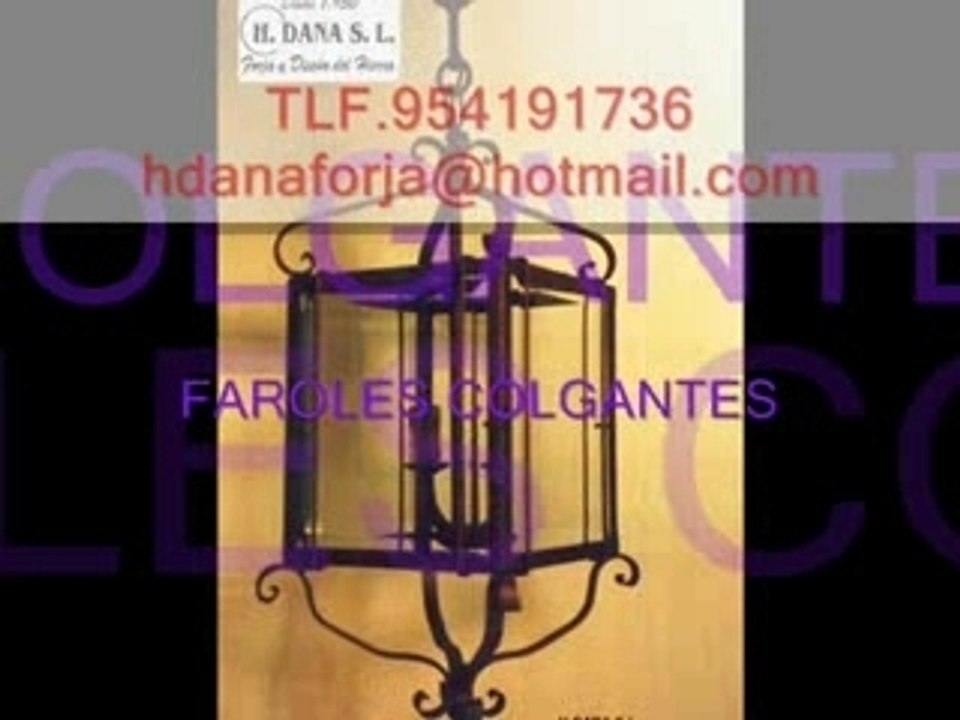 FAROLES COLGANTE