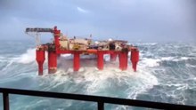Incredible Storm at Borgholm Dolphin, North Sea   Jan 10, 2015