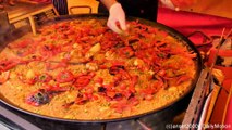 London Street Food. Preparing a Saffron Paella. Seen and Tasted near Hatton Garden