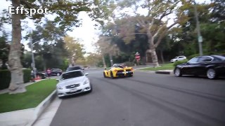 LaFerrari BREAKS DOWN doing Burnouts and Pulls in Beverly Hills with Porsche GT3!