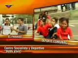 Niños realizan actividades deportivas y recreativas en Centro Socialista Deportivo del Buen Vivir