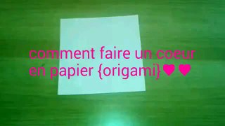 Comment faire un coeur en papier{origami}♥♥