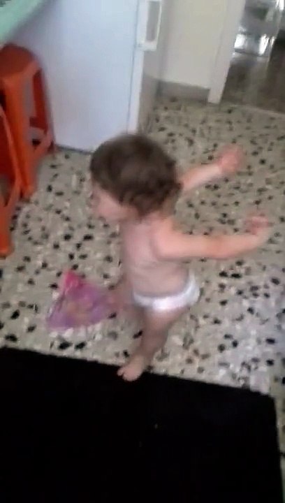 Funny baby dancing