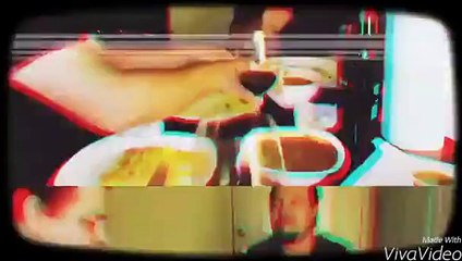 A Cuban  eating Indian food  for the first time.