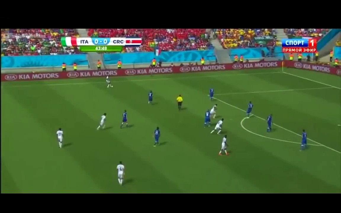 Bryan Ruiz GOAL for Costa Rica vs Italy