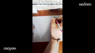 Speed drawing by cake