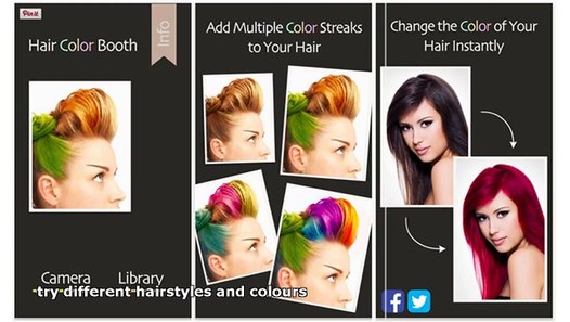 Try different hairstyles and colours - video dailymotion