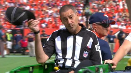 Referee goes down with the punt return