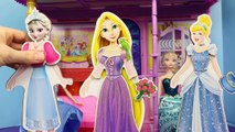 Disney Rapunzel Magnet Dress Up with Frozen Elsa Magnet Doll and Cinderella Magnet Doll