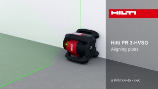 Hilti - PR 3-HVSG green rotating laser - Align pipes (English)