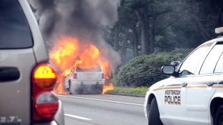 Car on Fire on I-95