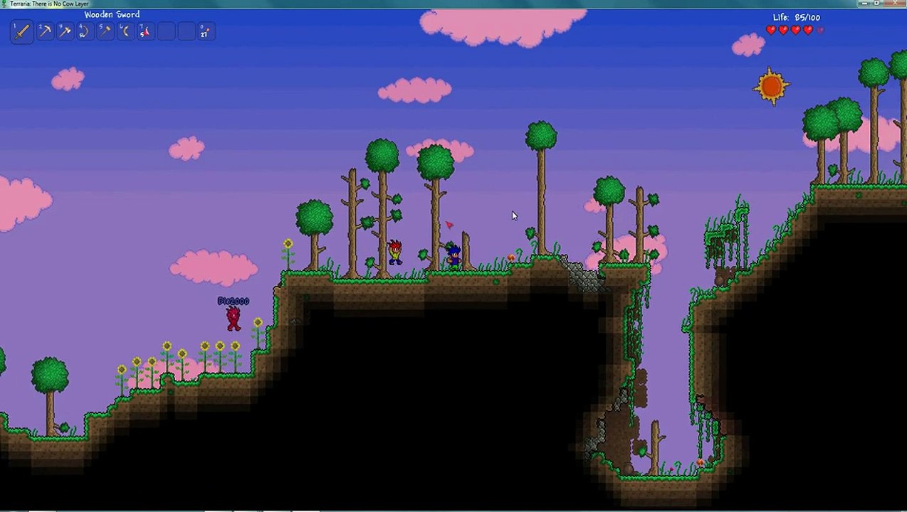 Terraria multi with the minecraft gamer and flaming gamer ep_4 exploring the right.wmv