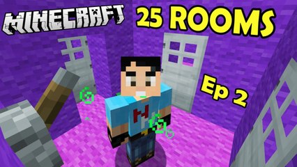 Minecraft 25 ROOMS Puzzle Map Gameplay Part 2 NikNikamTV