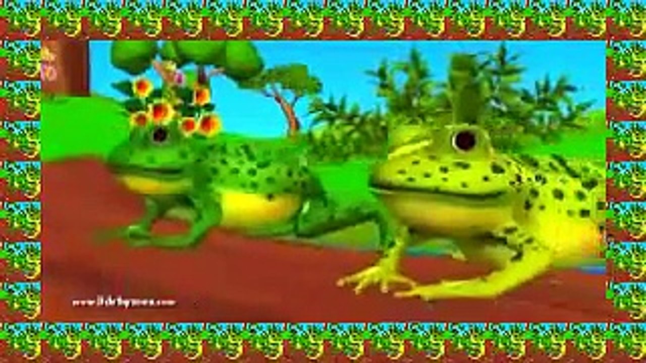 Five little Speckled Frogs   3D Animation English Nursery rhyme for chlidren