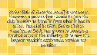 Motor Club Of America Benefits That You Should Know About