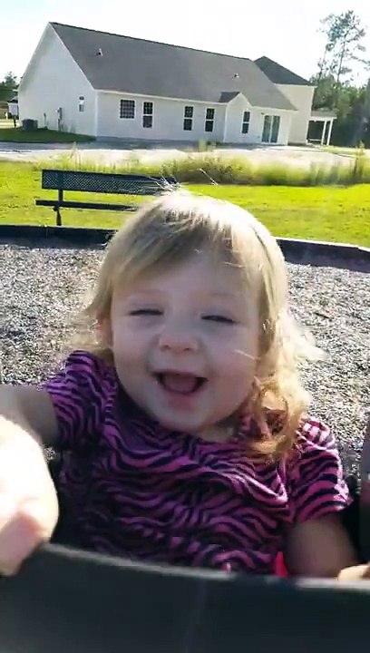 Cute baby on swings
