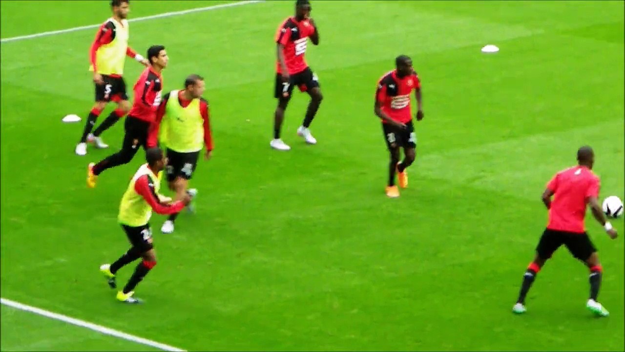 13/09/15 : FCN-SRFC : Rennais à l'échauffement
