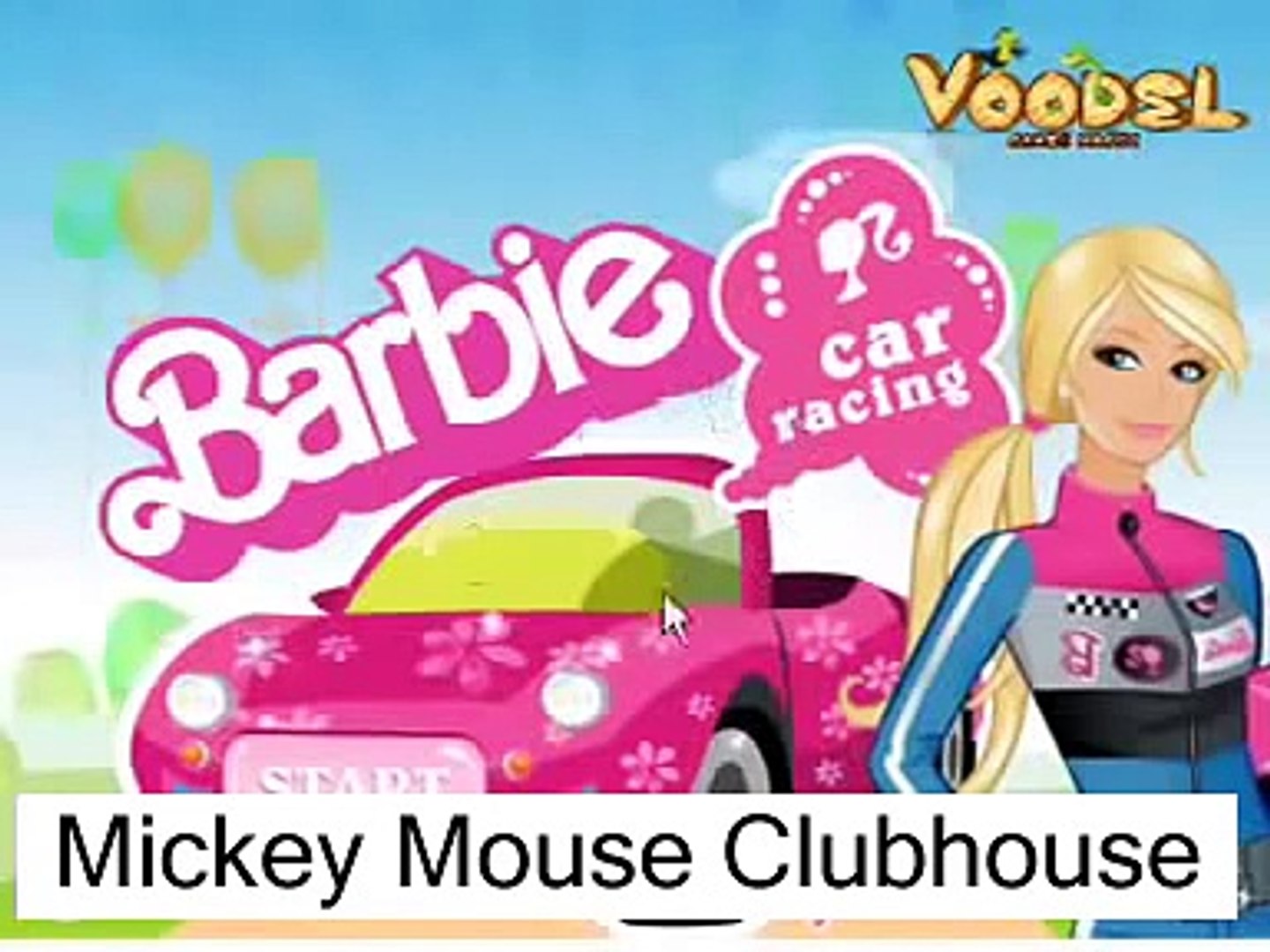 barbie cartoon barbie car