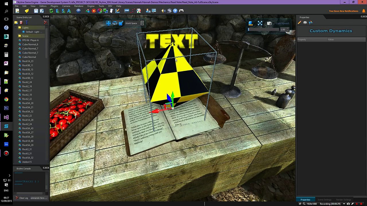 Game Mechanic - Player Activates Message