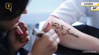 World’s Fastest Mehendi Artist Displays Her Skills