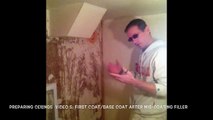 Painting And Decorating: Preparing CEILINGS  Video 5: first coat/base coat after mis-coating filler