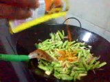 Chef With STRING BEANS @ Malaysia Sri Lankan style