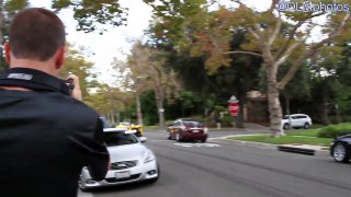 Ferrari LaFerrari NEAR CRASH, BURNOUT, REVVING & SMOKING in a Neighborhood!!